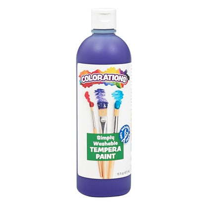 Colorations Washable Tempera Paint, 16 fl oz, Violet, Non Toxic, Vibrant, Bold, Kids Paint, Craft, Hobby, Fun, Art Supplies - color: Violet