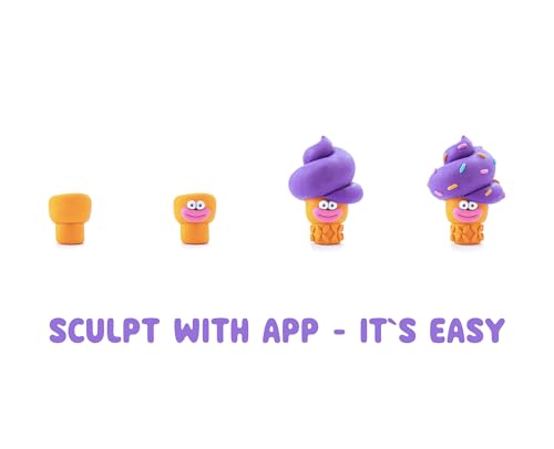 Hey Clay 15 Cans Set - Colourful Modelling Kids Air-Dry Clay 15 Cans with Sculpting Tools and Fun Interactive Instructions for Children Age 3+ (Nice Ice Cream) - style: Nice Ice Cream