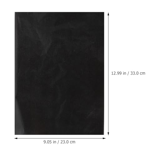 Zerodeko Graphite Carbon Paper Transfer Sheets 25pcs 23x33cm Black Single-Sided Tracing Paper for Drawing Art Crafts
