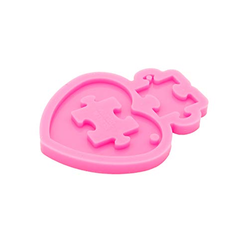 64Pcs Heart Silicone Keychains Molds Set- 4Pcs Different Heart Silicone Molds Epoxy Resin Mold, with Key Rings & Jump Rings for DIY Keychain Pendant, Necklace Jewelry Making Craft