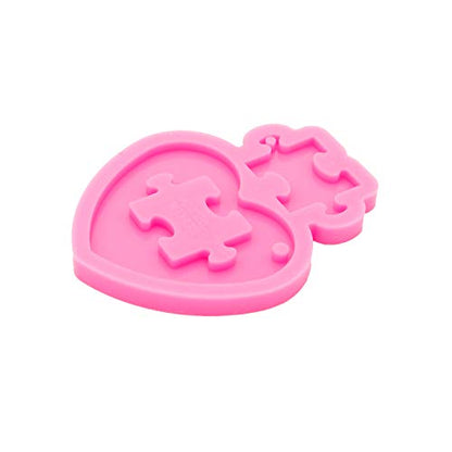 64Pcs Heart Silicone Keychains Molds Set- 4Pcs Different Heart Silicone Molds Epoxy Resin Mold, with Key Rings & Jump Rings for DIY Keychain Pendant, Necklace Jewelry Making Craft