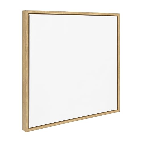 Kate and Laurel Sylvie Blank Framed Wall Art, 22x22 Natural, Paint-Your-Own - color: Natural, size: 22"L x 22"W
