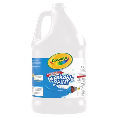 Crayola Washable Paint (1 Gallon), White Paint, Teacher Classroom Must Haves, School Supplies for Kids, Nontoxic, 3+ - color: White