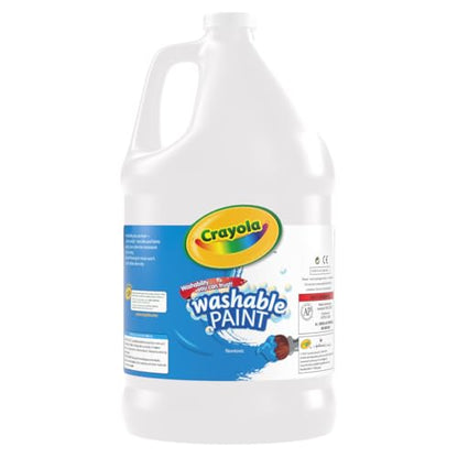 Crayola Washable Paint (1 Gallon), White Paint, Teacher Classroom Must Haves, School Supplies for Kids, Nontoxic, 3+ - color: White
