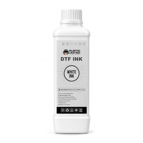 Premium DTF Ink Refill 500ml for Heat Transfer Printing, Compatible with Epson ET-8550, ET-8500, XP-15000, L1800, L805, R1390, R2400, DX5, DX7, XP600, I3200 Printers (White, 500ml) - color: White, size: 500ml