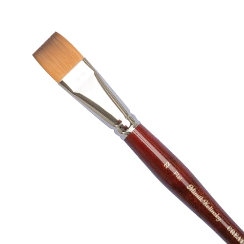 Creative Mark Mimik Kolinsky Watercolor Brush - # 22 Flat - Short Handle Synthetic Paint Brush - Handmade in Germany - Synthetic Sable Paint Brushes for Professional Artists - Animal-Friendly - size: 22