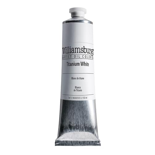 Williamsburg Artist Oil Colors by GOLDEN, Titanium White, 150 ml tube, Professional Oil Paint, Opaque - color: Titanium White, size: 5.07 Fl Oz (Pack of 1)