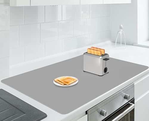 AECHY Extra Large Silicone Mat 35.3"x23.5"x0.08", Multipurpose Silicone Mat Thick Heat Resistant Mat Shipped Rolled Up Kitchen Counter Mat Waterproof Silicone Mats for Kitchen Counter Dark Gray - color: Dark Gray, size: 36"L x 24"W