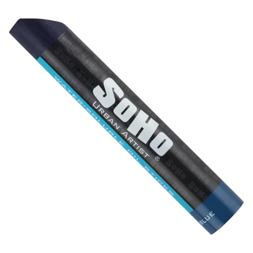 Soho Urban Artist Water Soluble Oil Sticks for Artists – Phthalo Blue Oil Paint Stick - 37 ml - No Brushes or Solvents Needed, Paint Any Primed Surface, Water Clean-Up, Non-Toxic, 4.8 x 0.78 - color: Phthalo Blue