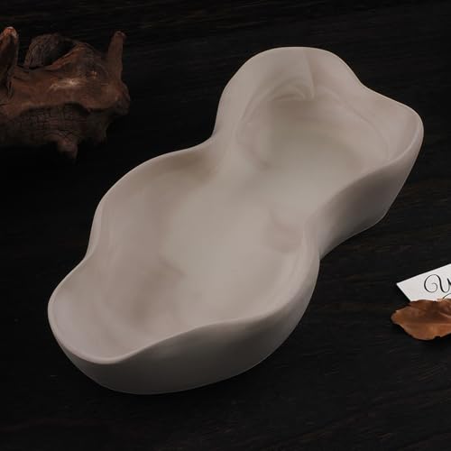 Wehous Large Candle Holder Silicone Molds, Irregular Candle Vessels Bowl Container Resin Concrete Mold, Silicone Molds for Epoxy Resin, Plant Pot Trinket Candy Storage Tray Cement Mould Art Craft - color: Wave Bowl