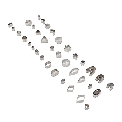 PinzqTrading Polymer Clay Earring Kit with 36 Stainless Steel Shape Cutters, 40 Round Cutters, 60 Earring Findings, DIY Jewelry Making Set for Beginners and Crafters