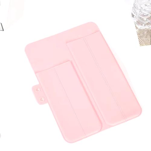 Heat Resistant Silicone Mat Travel Case Portable Travel Mat Cover for Hair Straightener, Flat Iron and Hot Hair Styling Tools (Pink) - color: Pink