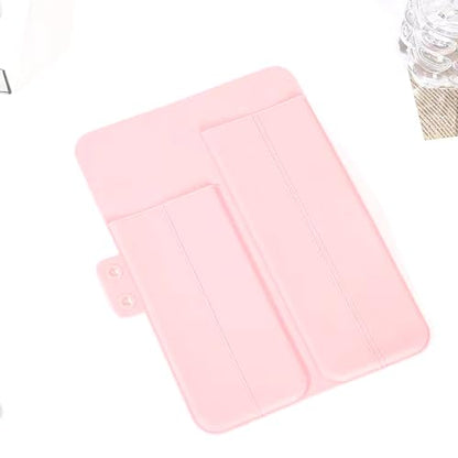 Heat Resistant Silicone Mat Travel Case Portable Travel Mat Cover for Hair Straightener, Flat Iron and Hot Hair Styling Tools (Pink) - color: Pink