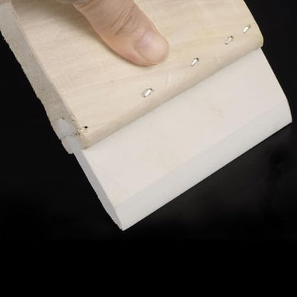 HARFINGTON Screen Printing Squeegee 12 Inch 75 Durometer Rubber Blade Wooden Handle Ink Scraper for Screen Printing Fabric Printmaking - size: 12 Inch