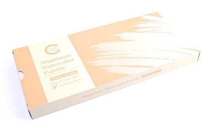Aluminum Watercolor Palette 30 Well (11.9"x5.4"x0.8") - color: White, size: 30 Well (11.9" x 5.4" x 0.8")