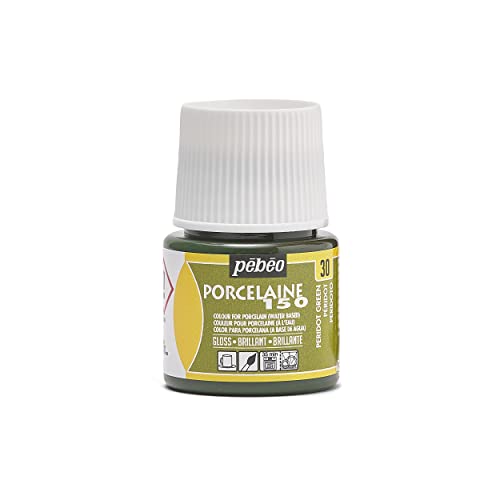 PEBEO Porcelaine 150, China Paint, 45 ml Bottle - Peridot Green - color: Peridot Green