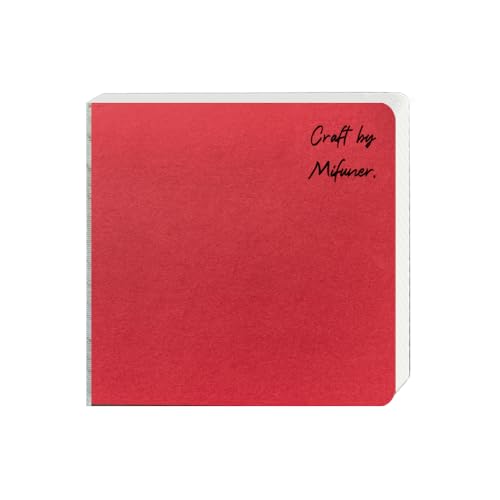 Square 3.9X3.9 300gsm Portable Watercolor Paper Pad Journal 60pgs (30 Sheets Front Back 2 Textures) Travel Size for Calligrapher Watercolor Sketch Book Water Color Paper Notebook Red - color: 300gsm-Red