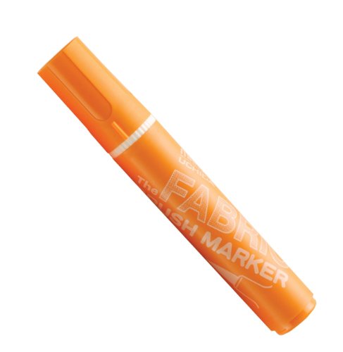 UCHIDA Marvy Fabric Brush Point Marker Art Supplies, Orange