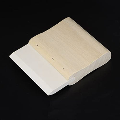 HARFINGTON Screen Printing Squeegee 4 Inch 75 Durometer Rubber Blade Wooden Handle Ink Scraper for Screen Printing Fabric Printmaking - size: 4 Inch
