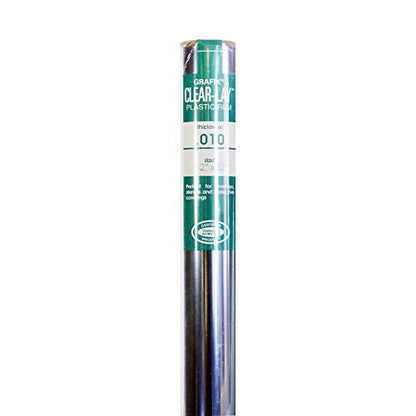 Grafix Clear-Lay Plastic Film 0.010 52 in. x 12 ft. roll