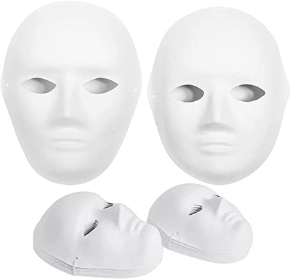 CALPALMY 14 Pack Paper Mache Masks - 2 Sizes for Artistic Projects, Theater, Halloween, Masquerade Parties, Classroom Art - size: 14-Pack(2 Sizes)