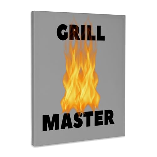 3dRose Image of quote grill master Museum Grade Canvas Wrap 8x10 - size: 8"L x 10"W