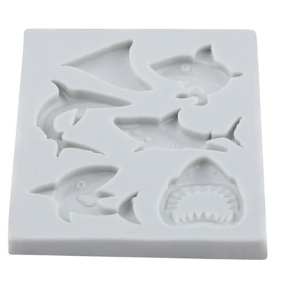 Ocean Animal Polymer Clay Molds Shark Silicone Mold for DIY Crafts Epoxy Resin Casting Air Dry Polymer Clay Plaster Jewelry Making - color: Style D