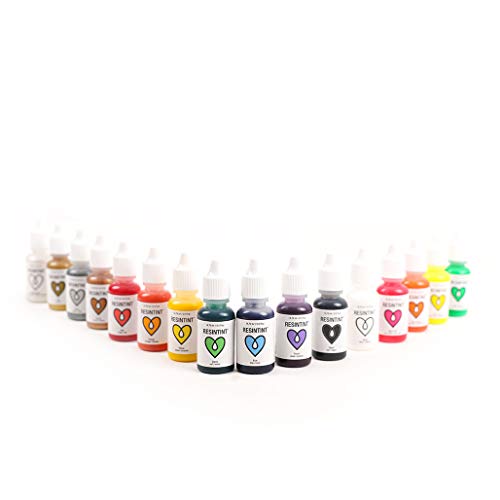 ResinTint - Liquid Pigment - Non-Toxic - Non-Flammable - Complete Set Bundle - 16 Colors