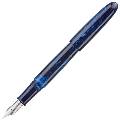 Asvine C80 Fountain Pen #8 Stub 1.1mm Nib Large Handcraft Calligraphy Art Drawing Pen with Converter Pen Case Collection Set (Galaxy Blue) - color: Galaxy Blue, style: Stub
