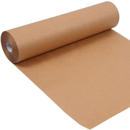 SMART&CASUAL 17.8"×1,800"(150') Brown Kraft Wrapping Paper for Craft Gift Bulletin Board Banner Bouquet Flower Table Covering Packing Shipping Moving 70GSM 50LB - color: Brown, size: 17.8" x 1800"