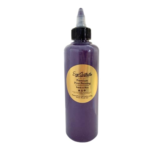 Premium Pour Painting 8 fl oz Fluid Art Paint Ready to Pour Acrylic Paint Dark Mulberry - color: Dark Mulberry