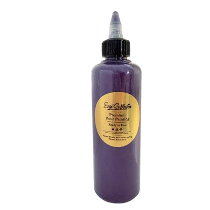 Premium Pour Painting 8 fl oz Fluid Art Paint Ready to Pour Acrylic Paint Dark Mulberry - color: Dark Mulberry