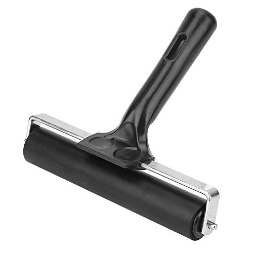 5.9 Inch Rubber Brayer Roller Art Ink Painting Printmaking Roller Stamping Tool 15 cm Craft Oil Gluing Tool Black