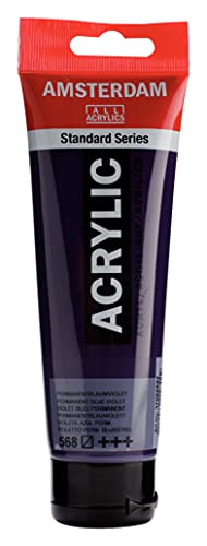 Amsterdam Standard Series Acrylic Tube 120ml Permanent Blue Violet 568 (17095682) - color: Permanent Blue Violet, size: 4.05 Fl Oz (Pack of 1)