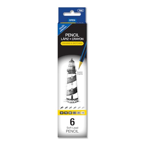 BAZIC PRODUCTS Drawing Sketching Pencils, 8B to HB Graphite, 144-Case | graphite grades 8B to HB, full tonal range, shading, blending, line work, fine art - size: 144-Pack