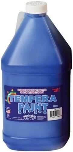 Constructive Playthings Washable Tempera Paint for Kids, Classroom Painting Supplies, 1 Gallon, Blue - color: Blue, size: 128 Fl Oz (Pack of 1)