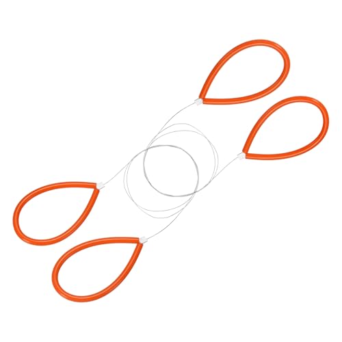 HARFINGTON Pottery Wire Tool 6Pcs 17.72" Standard Clay Wire Cutter Cutting Pottery Tools with Rubber Handle for Clay Cutting Sculpting Cheese Dough Tools, Orange - color: Orange