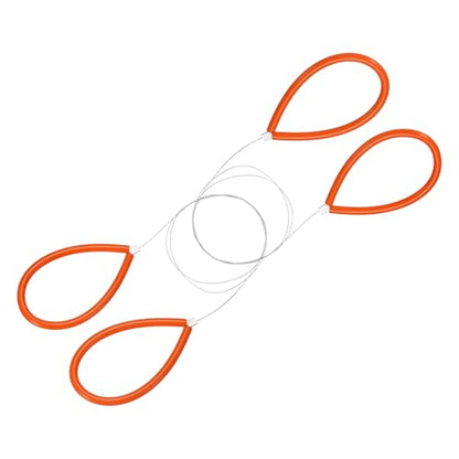 HARFINGTON Pottery Wire Tool 6Pcs 17.72" Standard Clay Wire Cutter Cutting Pottery Tools with Rubber Handle for Clay Cutting Sculpting Cheese Dough Tools, Orange - color: Orange