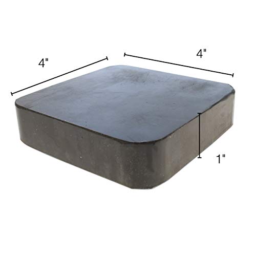 The Beadsmith Rubber Dapping Block, 4 x 4 x 1 inches, Jewelers Tool for Jewelry and Stamping