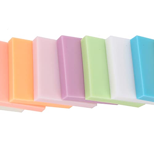 Tyenaza 10Pcs Rubber Stamp Carving Blocks, Color Rubber Brick Engraving Dedicated Soft Stamp Block Carved Crafts Accessories for Stamp Soft Crafts and Craft Project