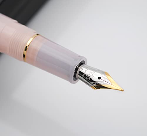 JINHAO 82 Fountain Pen with Gold Clip (F Nib 0.5mm, Transparent Cat Pink) - color: Transparent Cat Pink