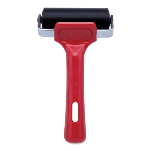 ESSDEE Ink Roller 3.94 Inch - Heavy Duty EPDM 70 Shore Hard Rubber Surface Brayer - Aluminium Core - Block Printing, Scrapbooking, Laminating Industrial Processes - size: 3.94 Inches