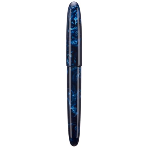 Asvine C80 Fountain Pen #8 Medium Nib Large Handcraft Pen with Converter Pen Box Collection Set (Galaxy Blue) - color: Galaxy Blue, style: Medium