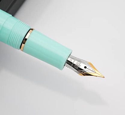 JINHAO 82 Fountain Pen with Gold Clip (F Nib 0.5mm, Light Green) - color: Light Green