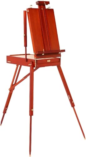 190CM Tall Tripod Easel Stand for Painting, Wooden Sketchbox Easel with Foldable Legs and Storage Drawer, Portable Artist Easel Box for Sketching,Displaying (A 190CM) - color: A