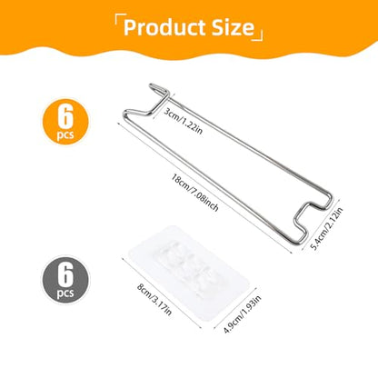 PineHaven 6 Pcs Picture Frame Stand with Self Adhesive Backing,Self Adhesive Photo Frame Stands for Frames,Stainless Steel Easel Back Supports for Photos Paintings Display(Silver,7.09 x 2.17 Inch) - size: 6PCS Silver 7.09 x 2.17 Inch