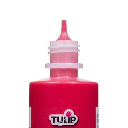 Tulip 41402 Dimensional Fabric Paint 4oz Slick Deep Red - color: SHINY DEEP RED, size: 4 Fl Oz (Pack of 1)