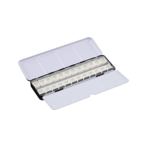 New York Central Watercolor Palettes - Empty Half Pan Boxes and Palette for Artists, Watercolor Painting, Students, Color Theory, & More! - 24 Half Pans - size: 8.9" x 3" x 1"