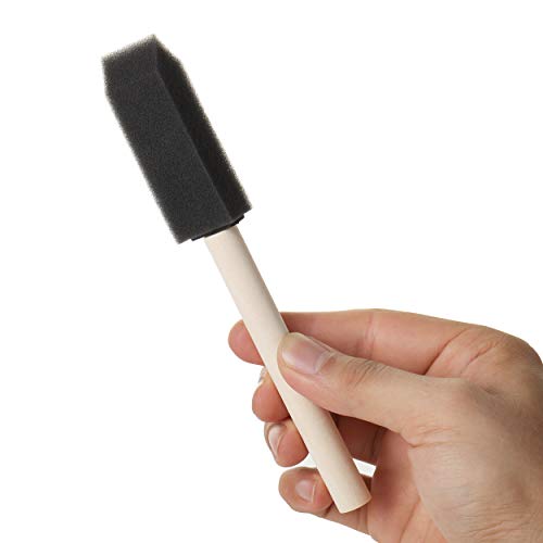 Bates Foam Paint Brushes, 1", 40 Pack - Sponge Brushes for Painting, Staining, and Mod Podge - color: Black, size: 1 inch, 40 Pack