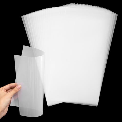 Frienda 24 Pack 6 Mil Blank Stencil Sheets, 12 x 24 Inch Plastic Making Sheet Milky Translucent Reusable PET Blank Stencil Material, Clear Plastic Sheets for Cutting Machine, DIY Crafts and Painting - size: 6 Mil, 12 x 24 Inch